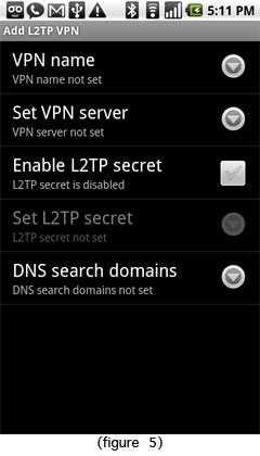 setup vpn in droid2, android 2.1